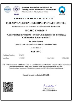 TCR Advanced NABL Certificate